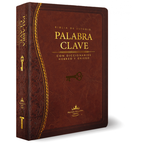 Biblia de Estudio Palabra Clave de Piel color Marron