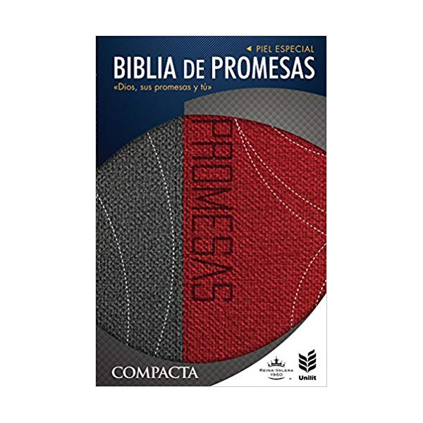 BIBLIA DE PROMESAS RVR60 GRIS/ROJA CON ÍNDICE