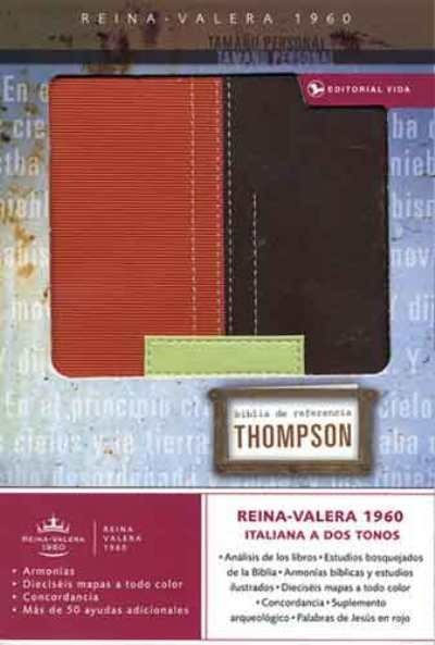 BIBLIA RVR60 THOMPSON PERS MARRON/TERRACOTA